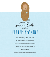 Little Peanut Blue Invitation